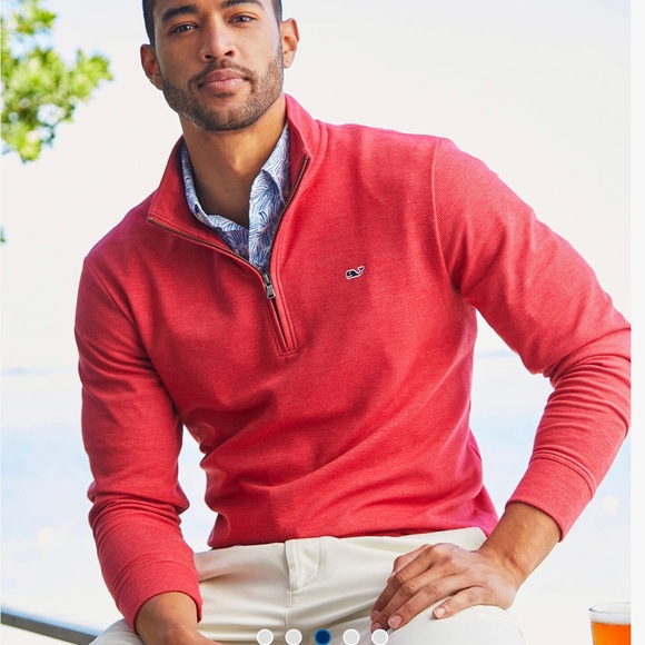 Vineyard Vines Other - VINEYARD VINES Men's Saltwater 1/4 Zip in Lifeguard Red